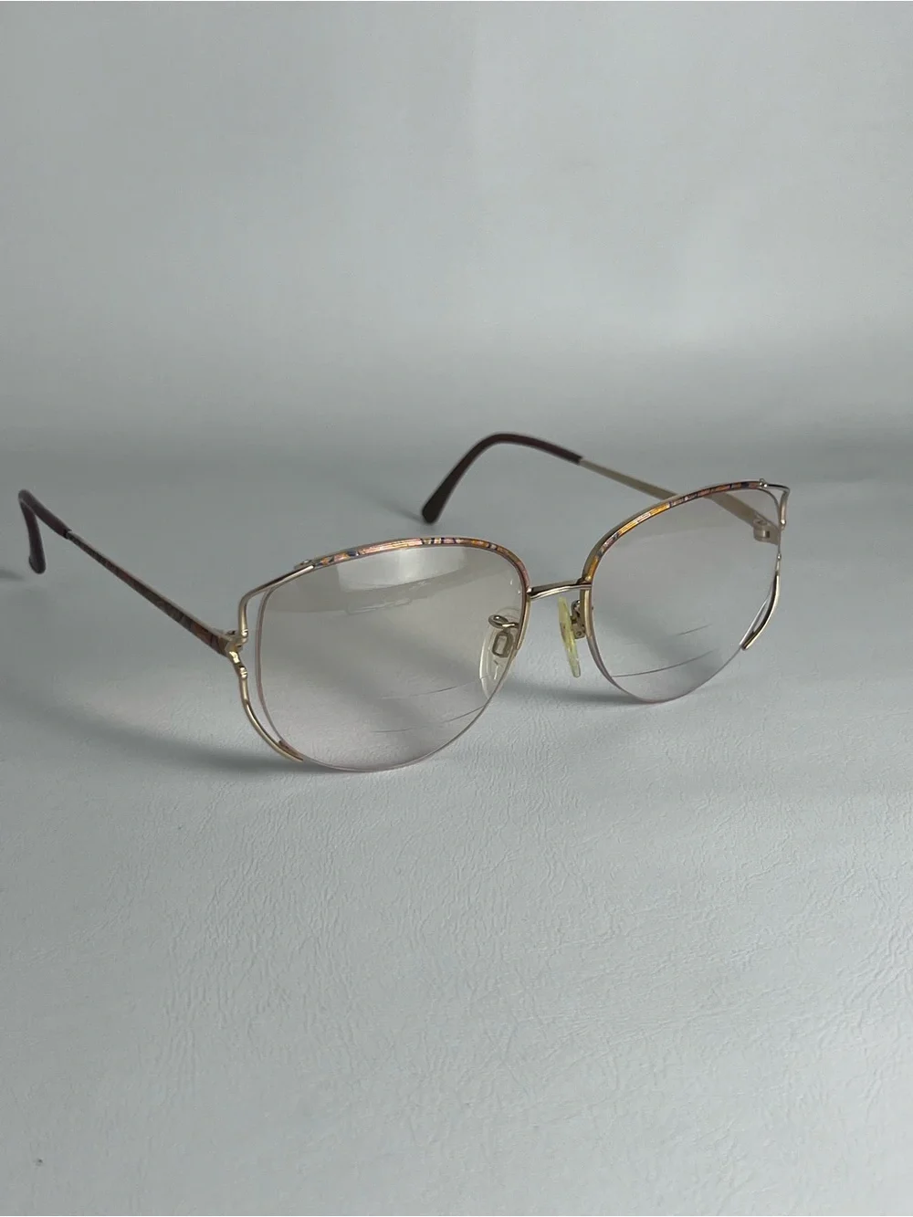 VTG Tura Mod 602 Eyeglasses 58016 Japan Cloisonné Gold Tone Frames Only